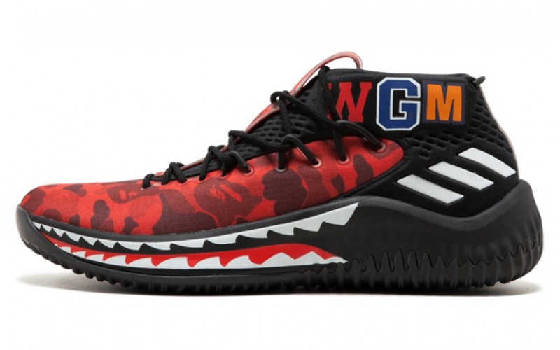 adidas D lillard 4 A Bathing Ape Red Bape