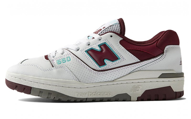 New Balance NB 550 White Burgundy