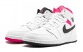 Jordan Air Jordan 1 Mid White Black Hyper Pink GS