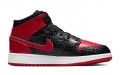 Jordan Air Jordan 1 Mid "Black + Red Bred" GS