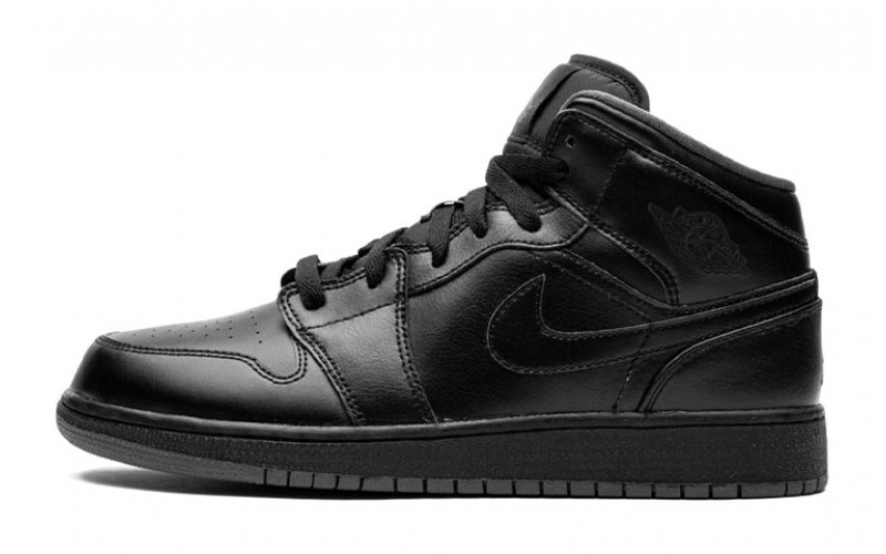 Jordan Air Jordan 1 Mid "Triple Black" GS