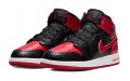 Jordan Air Jordan 1 Mid "Black + Red Bred" GS