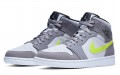 Jordan Air Jordan 1 Mid Neon Yellow Grey