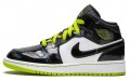 Jordan Air Jordan 1 Mid Black Cyber Mystic Green GS