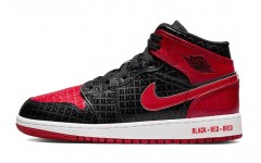 Jordan Air Jordan 1 Mid "Black + Red Bred" GS