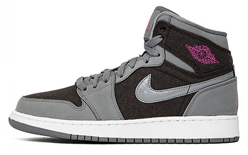 Jordan Air Jordan 1 Retro High Cool Grey Vivid Pink GS