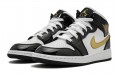 Jordan Air Jordan 1 Mid Patent Black White Gold GS