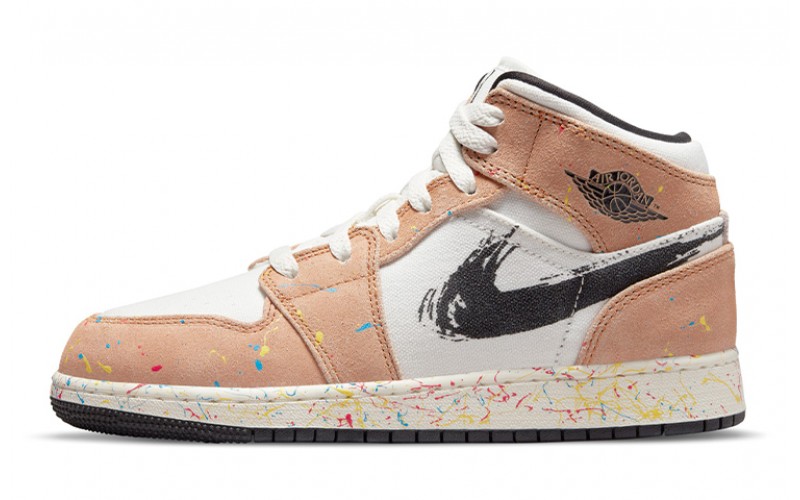 Jordan Air Jordan 1 Mid SE "Splatter" GS