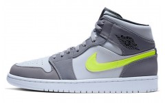 Jordan Air Jordan 1 Mid Neon Yellow Grey