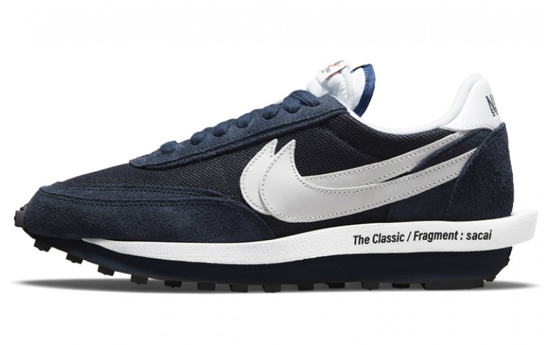 Fragment Design x Sacai x Nike LDWaffle "Blackened Blue"