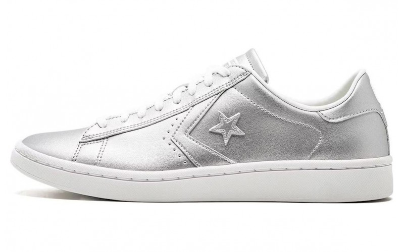 Converse Pro Leather Low Silver (Women's)