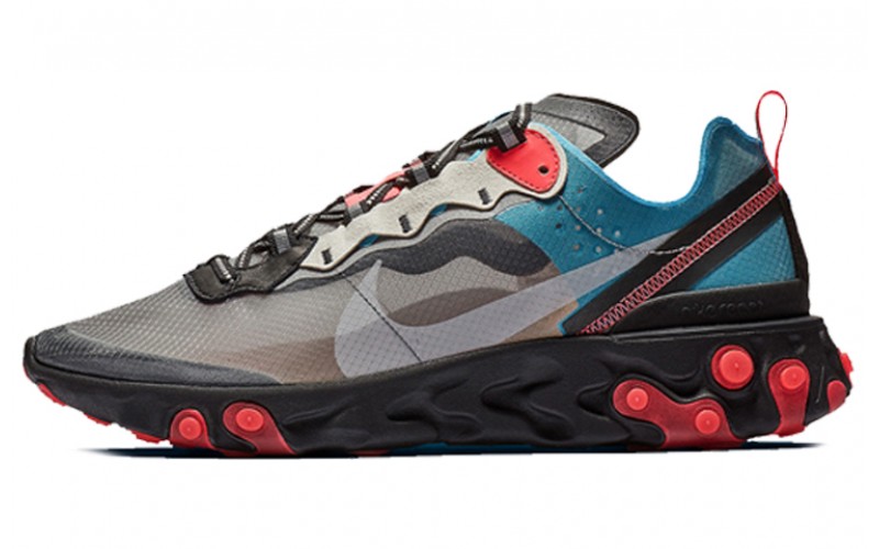 Nike React Element 87 Blue Chill Solar Red