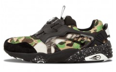 A BATHING APE x PUMA Disc Blaze Camo Green