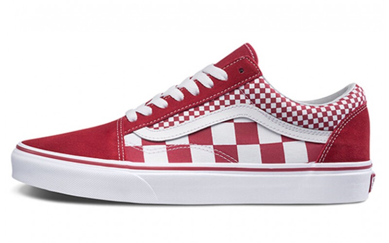 Vans Old Skool Mix Checker Chili PepperTrue White