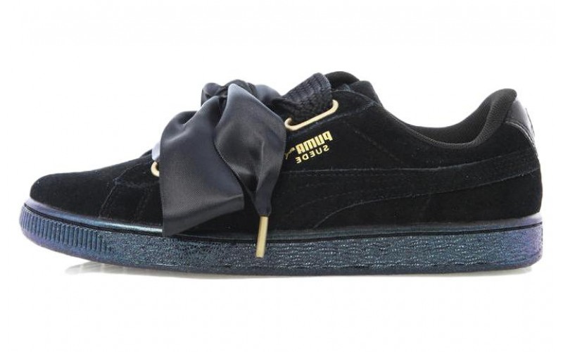 PUMA Suede Heart Satin Black