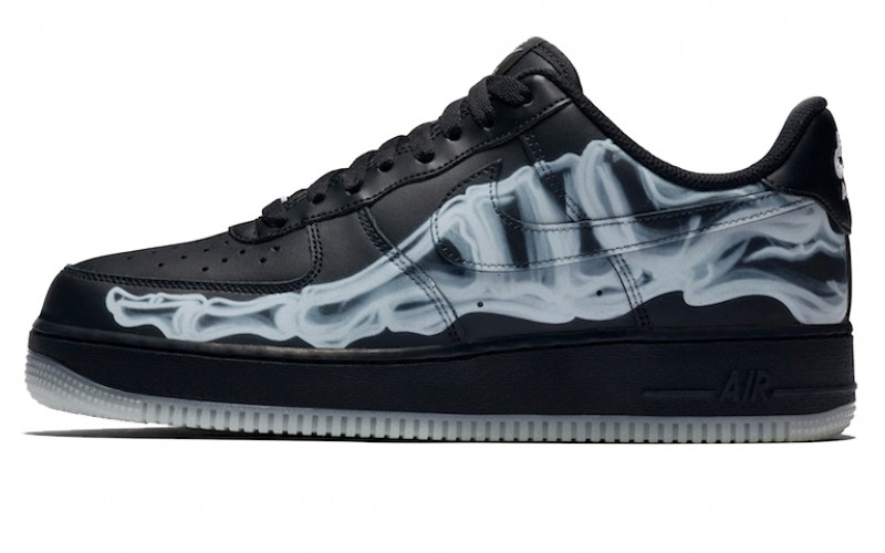 Nike Air Force 1 Skeleton 'Black on Black'