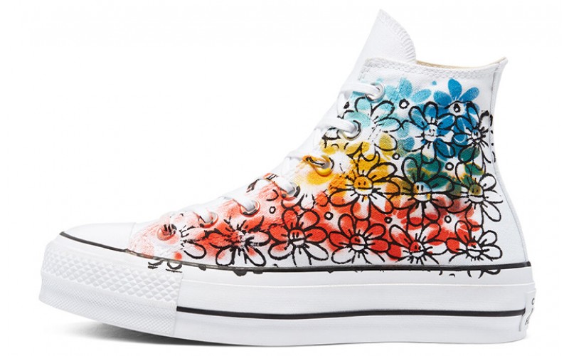 Converse Hand Painted Platform Chuck Taylor All Star High Top