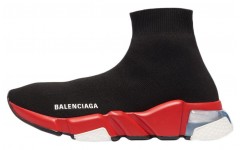 Balenciaga Speed Clear Sole Black Red