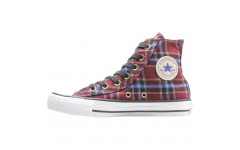 Converse Chuck Taylor All Star Double Zip Hi Red Plaid