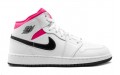 Jordan Air Jordan 1 Mid White Black Hyper Pink GS