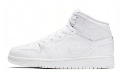 Jordan Air Jordan 1 Mid Triple White GS